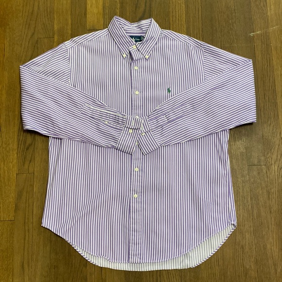 Classic-Fit Button Down Collar Striped Dress Shirt - Picture 1 of 2
